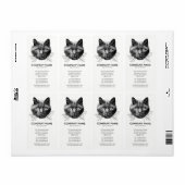 Étiquette Face de chat (Feuille entière)