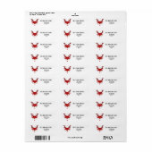 Étiquette Face de Christmas (Feuille entière)