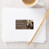 Étiquette Face d'ours mignonne (En situation)