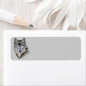 Étiquette Face du loup animé (En situation)