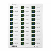 Étiquette Face d'un paon (Feuille entière)