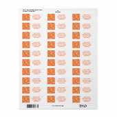 Étiquette Fâcheux coins orange sang (Feuille entière)