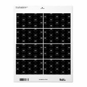 Étiquette Facile à remplacer Logo et Motif de texte modifiab (Feuille entière)