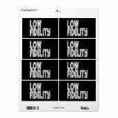 Étiquette Faible fidélité (Feuille entière)