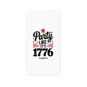 Étiquette Faire la fête comme si c'était 1776 Tee drôle du