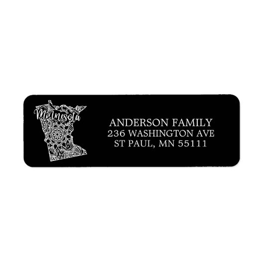 Étiquette Faire-part de déplacement MINNESOTA couleur modifi (Devant)