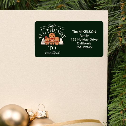 Étiquette Faire-part de grossesse de bébé de Noël