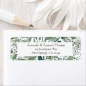 Étiquette Faire-Part de Mariage Eucalyptus Vert Argenté (En situation)