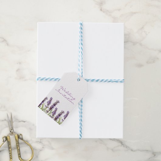 Étiquette Faire-part de mariage Lavender (Avec de laficelle)