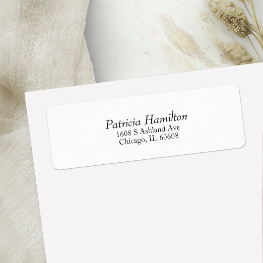 Étiquette Faire-Part de Mariage Simple et Élégant