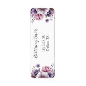 Étiquette Faire-part de retour Lavande Floral pour la fête d (Devant)