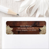 Étiquette Faire part Fenêtre de Grange Rustique Arbre & Pot (En situation)