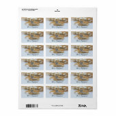 Étiquette Faire-part fiançailles à anneau de diamant (Feuille entière)