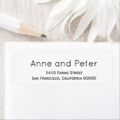 Étiquette faire un nom personnalisé élégant mariage blanc (En situation)