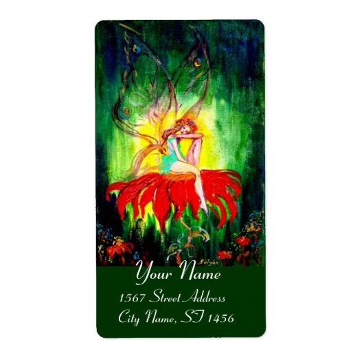 ÉTIQUETTE FAIRY DREAMING SUR LA FLEURS (Devant)