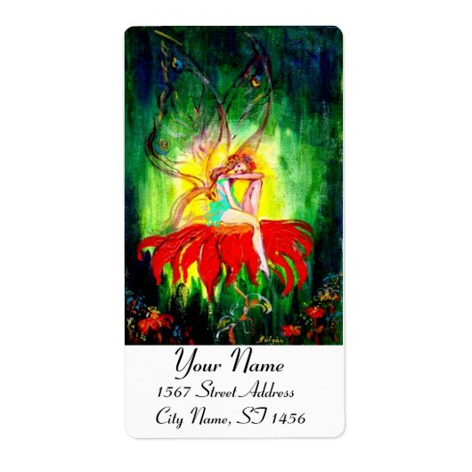 ÉTIQUETTE FAIRY DREAMING SUR LA FLEURS (Devant)