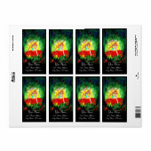 ÉTIQUETTE FAIRY DREAMING SUR LA FLEURS ROUGE (Feuille entière)