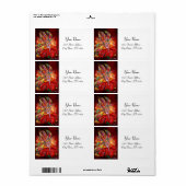 ÉTIQUETTE FAIRY EN ROUGE (Feuille entière)