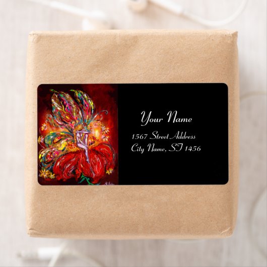 ÉTIQUETTE FAIRY EN ROUGE (En situation)