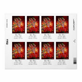 ÉTIQUETTE FAIRY EN ROUGE (Feuille entière)