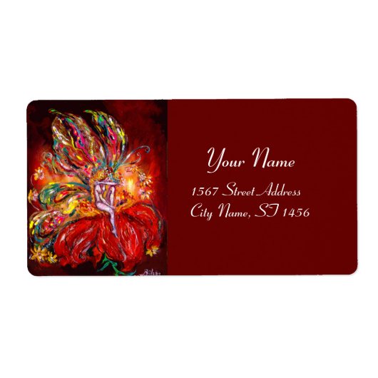 ÉTIQUETTE FAIRY EN ROUGE (Devant)