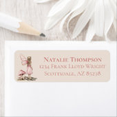 Étiquette Fairy First Birday Party Adresse de retour personn (En situation)