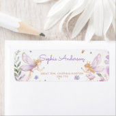 Étiquette Fairy First Girl 1st Birthday Party (En situation)