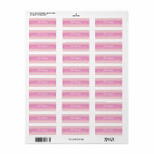 Étiquette Fairy Princess Stripes Retourner l'adresse Étiquet (Feuille entière)