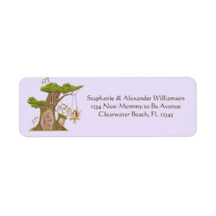 Étiquette Fairy Tree House Carte de remerciements Adresse de