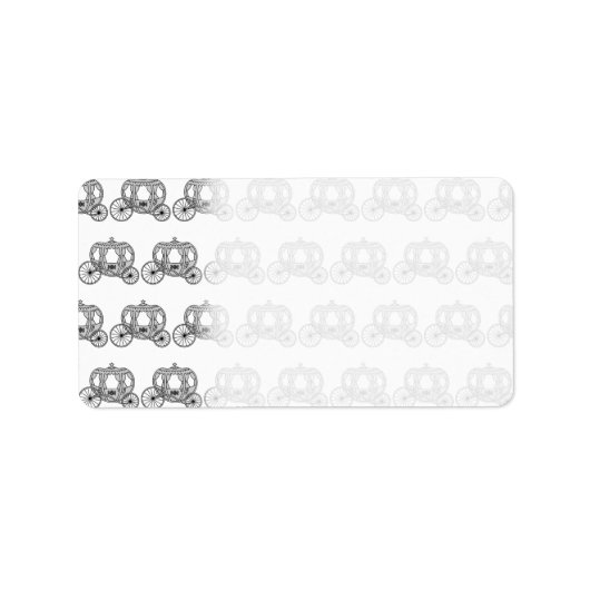 Étiquette Fairytale Carriage Motif. (Devant)