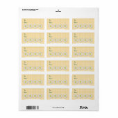 Étiquette Faisceaux Plaid Jaune (Feuille entière)