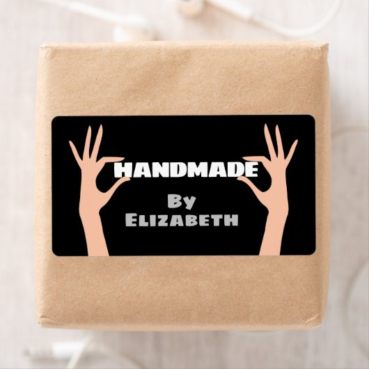 Étiquette Fait à la main par vous (En situation)