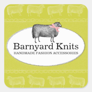 Étiquette fait sur commande 2 de crochet de trico