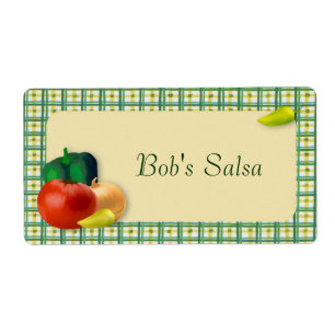 Étiquette fait sur commande de Salsa