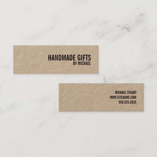 Étiquette faite main de cadeaux de papier (Devant / Derrière)