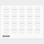 Étiquette Faite Maison Noir Blanc Avec Amour (Feuille)