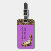 Étiquette faite sur commande à la mode de bagage (Devant Vertical)