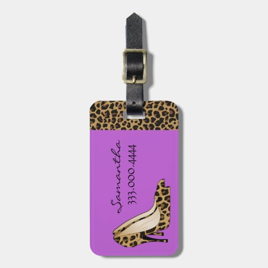 Étiquette faite sur commande à la mode de bagage (Devant Vertical)