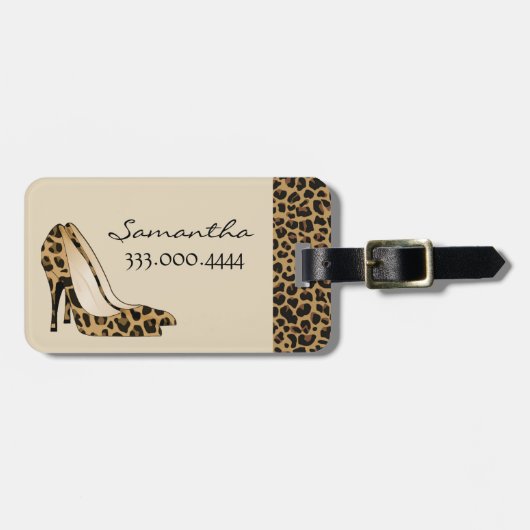 Étiquette faite sur commande à la mode de bagage (Devant horizontal)