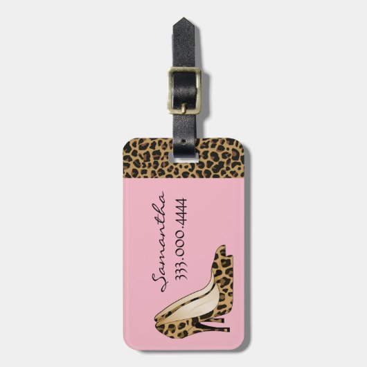 Étiquette faite sur commande à la mode de bagage (Devant Vertical)