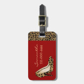 Étiquette faite sur commande à la mode de bagage (Devant Vertical)