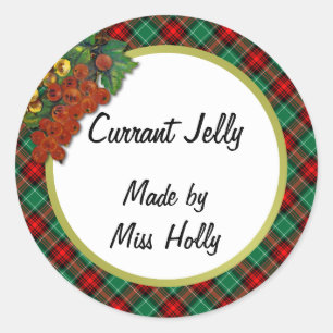 Étiquette faite sur commande de recette de plaid