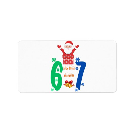 Étiquette Faites Le Calcul 67 Meme Noël (Devant)