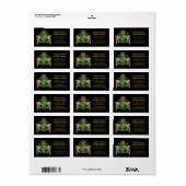 Étiquette Faites votre propre blason Green Gold Lion Emblem (Feuille entière)
