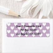 Étiquette Faites votre propre Motif de coeur blanc (En situation)