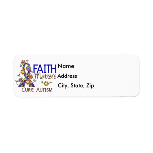 Étiquette Faith Matters 3 Autisme (Devant)