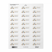 Étiquette Fall Floral Citrouille mignon Elephant Adresse de  (Feuille entière)