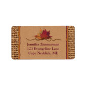 Étiquette Fall in Love, Autumn Leaves Adresse Mariage (Devant)