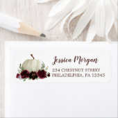 Étiquette Fall in Love Burgundy Citrouille Retourner l'adres (En situation)