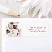 Étiquette Fall Pumpkin Wildflower (En situation)